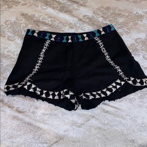 Free people navy linen shorts